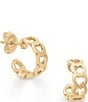 Color:14K Gold - Image 2 - 14K Gold Tiny Hearts Hoop Earrings