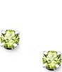 James Avery Birthstone Ear Posts, Color:Sterling Peridot - Image 1