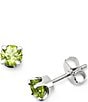 James Avery Birthstone Ear Posts, Color:Sterling Peridot - Image 2