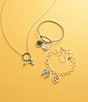 Color:Sterling Silver - Image 4 - Beaded Changeable Charm Holder Necklace