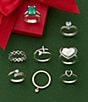 James Avery Chevron Heart Gemstone Band Ring - Image 2