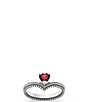 James Avery Chevron Heart Gemstone Band Ring - Image 5