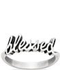 Color:Sterling Silver - Image 1 - #double;Blessed#double; Ring