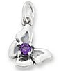 James Avery Butterfly Gemstone Charm, Color:Sterling Silver/Amethyst - Image 1