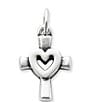 Color:Sterling Silver - Image 1 - Centered in Love Cross Charm