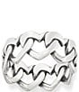 Color:Sterling Silver - Image 1 - Chain of Hearts Ring