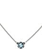 Color:Sterling Aqua - Image 1 - Cherished Birthstone Necklace with Lab-Created Aqua Spinel