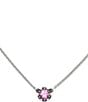Color:Sterling Pink Sapphire - Image 1 - Cherished Birthstone Necklace with Lab-Created Pink Sapphire