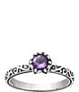 James Avery Cherished Birthstone Ring with Amethyst, Color:Sterling Amethyst - Image 1