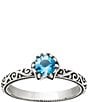 Color:Sterling Topaz - Image 1 - Cherished Birthstone Ring with Blue Topaz
