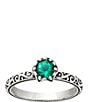 James Avery Cherished Birthstone Ring with Lab-Created Gem, Color:Sterling Emerald - Image 1