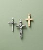 Color:Sterling Silver - Image 2 - Chiseled Crucifix Charm