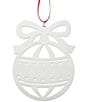 James Avery Christmas Bauble And Bow Ornament, Color:Sterling Silver - Image 1