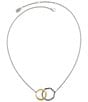 James Avery Connected Circles Necklace, Color:Sterling Silver/14K Gold - Image 2