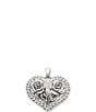 James Avery Consuela Rose Heart Sterling Silver Pendant - Image 1