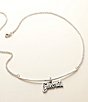 Color:Sterling Silver - Image 3 - Crescent Changeable Charm Holder Necklace