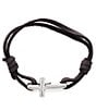 James Avery Cross Hook-On Leather Bracelet | Dillards