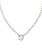 James Avery Cultured Pearl Changeable Sterling Silver Charm Holder Short Pendant Necklace, Color:Sterling Silver - Image 2