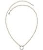 James Avery Cultured Pearl Changeable Sterling Silver Charm Holder Short Pendant Necklace, Color:Sterling Silver - Image 3