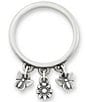 James Avery Daisy and Butterflies Dangle Band Ring, Color:Sterling Silver - Image 1