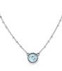 Color:Blue - Image 1 - Daisy Sculpted Lab-Created Gemstone Necklace