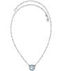 Color:Blue - Image 2 - Daisy Sculpted Lab-Created Gemstone Necklace