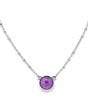 Color:Purple - Image 1 - Daisy Sculpted Lab-Created Gemstone Necklace