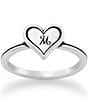 James Avery Delicate Heart Initial Ring, Color:M - Image 1