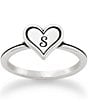 James Avery Delicate Heart Initial Ring, Color:S - Image 1