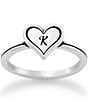 James Avery Delicate Heart Initial Ring, Color:K - Image 1