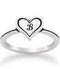 Color:B - Image 1 - Delicate Heart Initial Ring