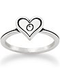James Avery Delicate Heart Initial Ring, Color:O - Image 1