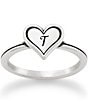 James Avery Delicate Heart Initial Ring, Color:T - Image 1