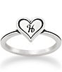 James Avery Delicate Heart Initial Ring, Color:H - Image 1