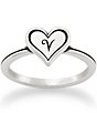 James Avery Delicate Heart Initial Ring, Color:V - Image 1