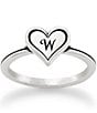 James Avery Delicate Heart Initial Ring, Color:W - Image 1
