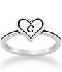 James Avery Delicate Heart Initial Ring, Color:G - Image 1