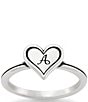 James Avery Delicate Heart Initial Ring - Image 1