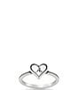 James Avery Delicate Heart Initial Ring - Image 1