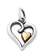 Color:Sterling 14k Gold - Image 1 - Delicate Joy of My Heart Charm