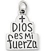 James Avery Dios Es Mi Fuerza Charm, Color:Sterling Silver - Image 1