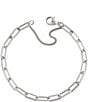 Color:Sterling Silver - Image 1 - Elongated Link Charm Bracelet
