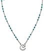 James Avery Enamel Beaded Changeable Charm Holder Necklace, Color:Sterling Silver/Blue - Image 1