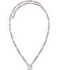 James Avery Enamel Beaded Changeable Charm Holder Necklace, Color:Sterling Silver/Purple - Image 2