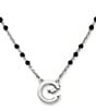 James Avery Enamel Beaded Changeable Charm Holder Necklace, Color:Sterling Silver/Black - Image 2