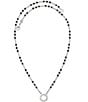 James Avery Enamel Beaded Changeable Charm Holder Necklace, Color:Sterling Silver/Black - Image 3