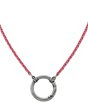 Color:Sterling Pink - Image 1 - Enamel Beaded Changeable Charm Holder Necklace
