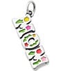 Color:Sterling Multicolor - Image 1 - Enamel Beautiful #double;Mom#double; Charm