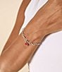 James Avery Enamel Connected Hearts Charm, Color:Sterling Silver/Red - Image 2