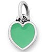 James Avery Enamel Connected Hearts Charm, Color:Sterling Silver/Green - Image 1